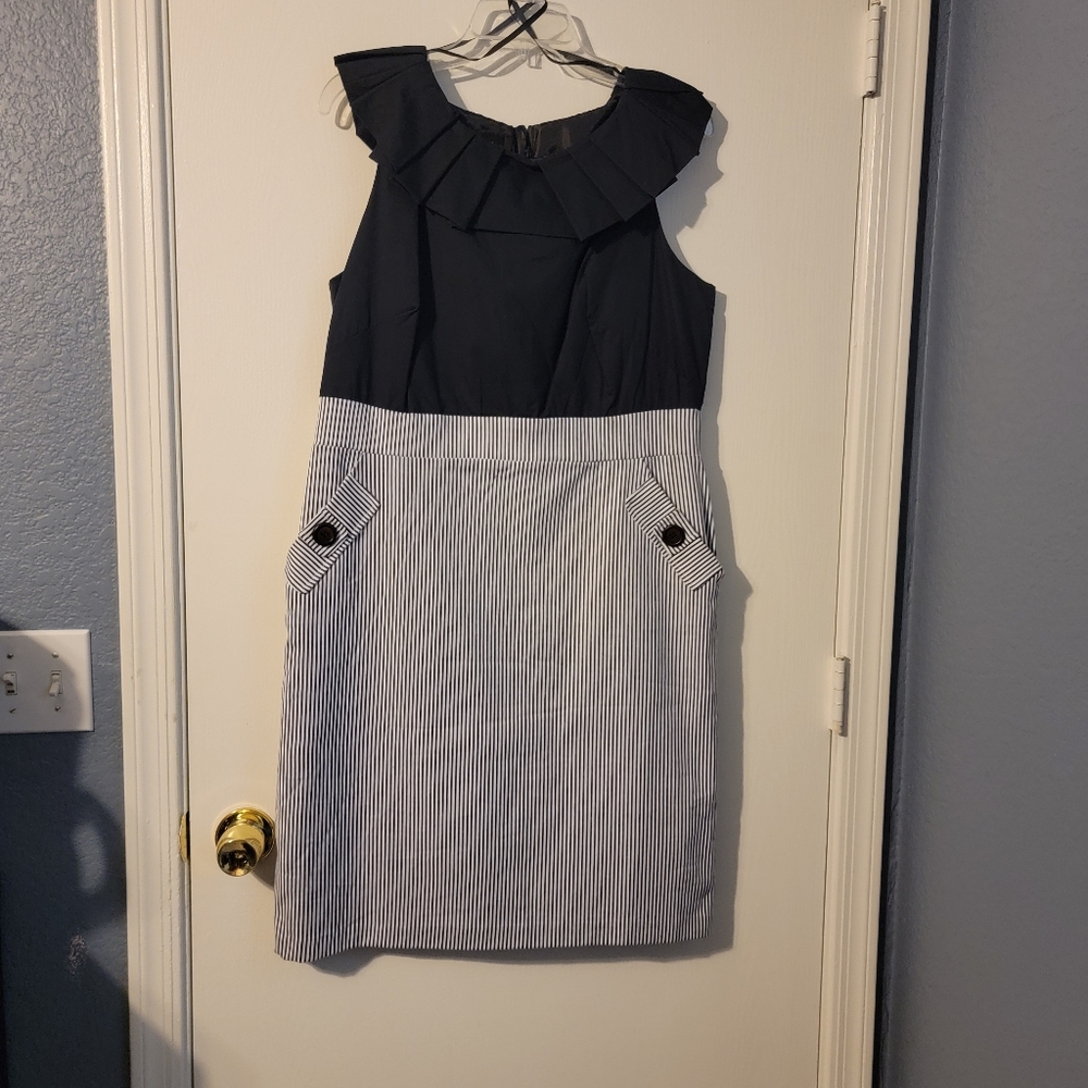 Alyx Dress Navy White 16